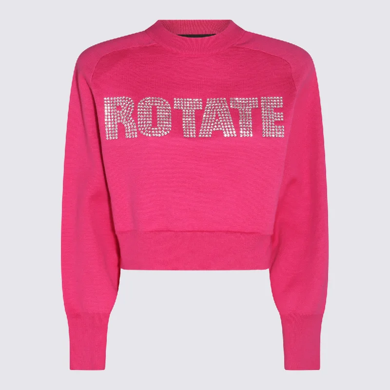 Rotate Sweaters Pink Iron Safe Non-Iron Wrinkle Free