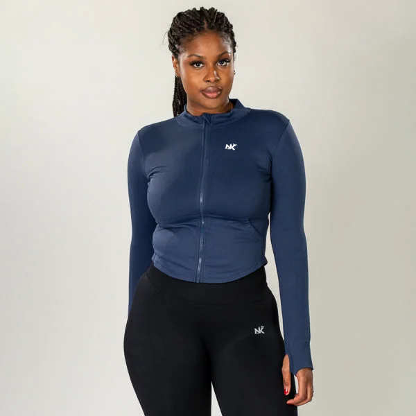 Supplex Pro Jacket - Navy Toggled Jacket Drawstring Jacket Belted Jacket