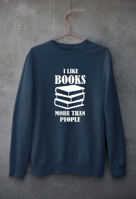 Like Books Unisex Sweatshirt for Men/Women Hoodie with Cuffed Sleeves Snug Secure