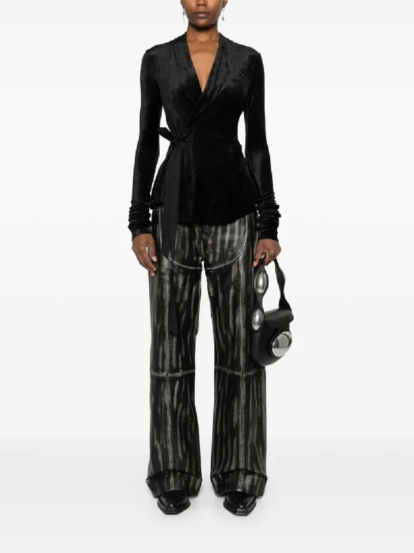 RICK OWENS LILIES - Women Velvet Hollywood Jacket Embroidered Jacket Appliqued Jacket Beaded Jacket RICK OWENS LILIES - Women Velvet Hollywood Jacket Embroidered Jacket Appliqued Jacket Beaded Jacket