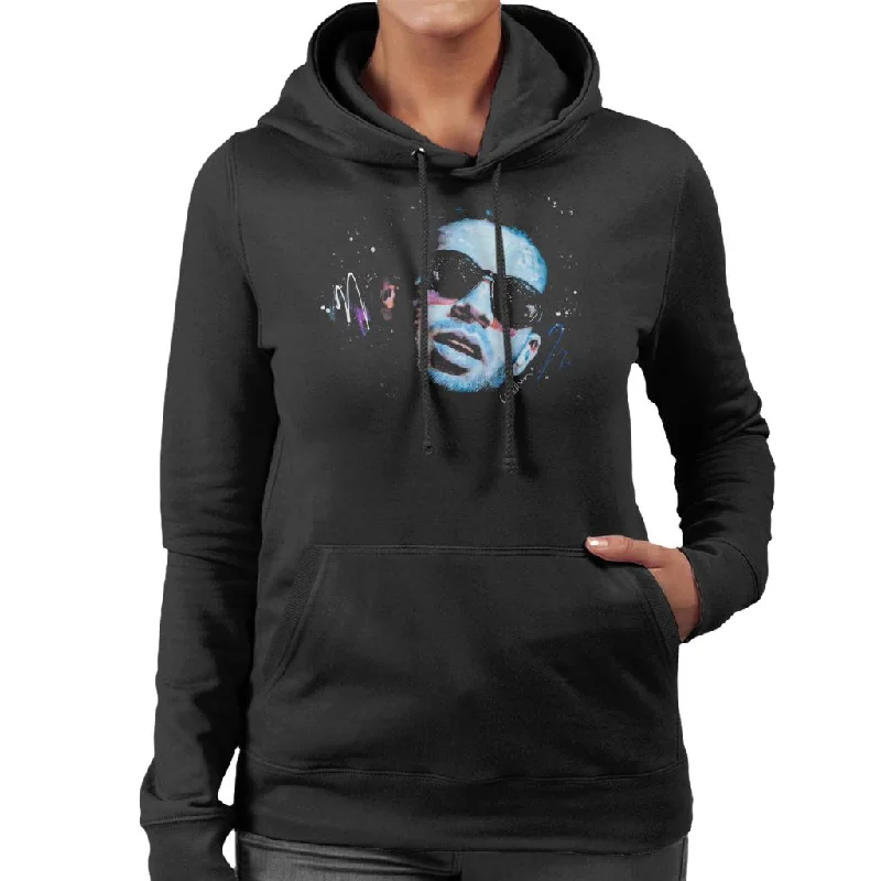 Sidney Maurer Original Portrait Of Drake Sunglasses Women's Hooded Sweatshirt Hoodie with Drop Shoulder Relaxed Streetwear