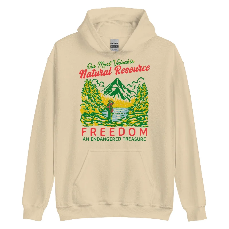 Our Most Valuable Natural Resource Freedom Hoodie Hoodie with V-Neck Classic Versatile