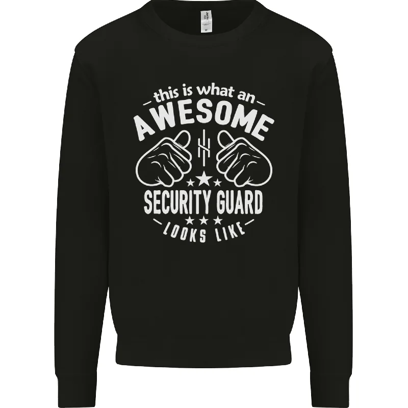 An Awesome Security Guard Looks Like Mens Sweatshirt JumperHoodie with Strings Custom Fit Adjustable An Awesome Security Guard Looks Like Mens Sweatshirt JumperHoodie with Strings Custom Fit Adjustable