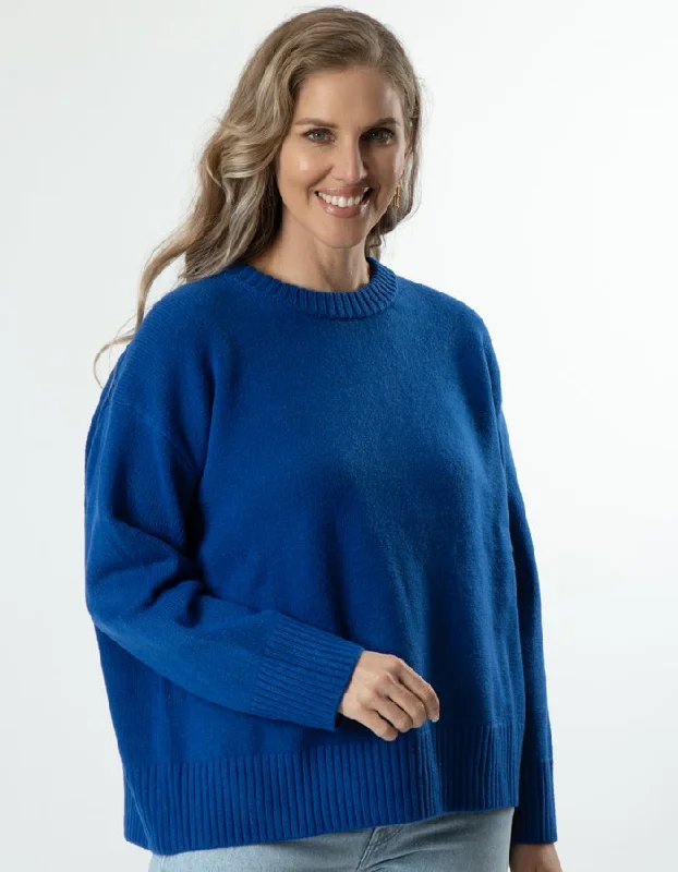 Stella + Gemma Winnie Jumper - Cobalt Fitted Loose Oversized