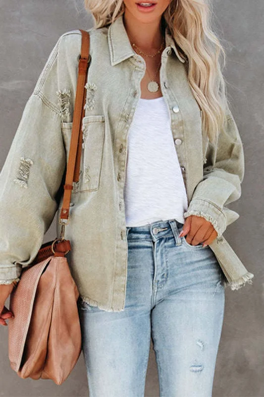 Women Autumn Winter Vintage Colored Denim Jacket Ribbed Jacket Pleated Jacket Ruffled Jacket Women Autumn Winter Vintage Colored Denim Jacket Ribbed Jacket Pleated Jacket Ruffled Jacket