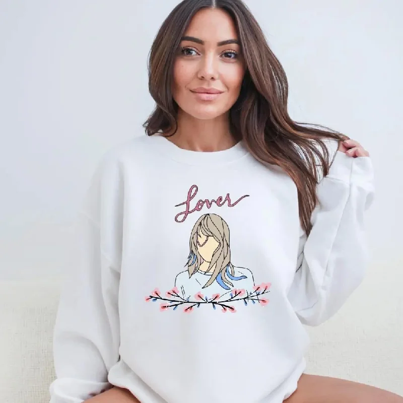 In My Lover Era Sweatshirt Hoodie with Hem Patch Decorative Personalized