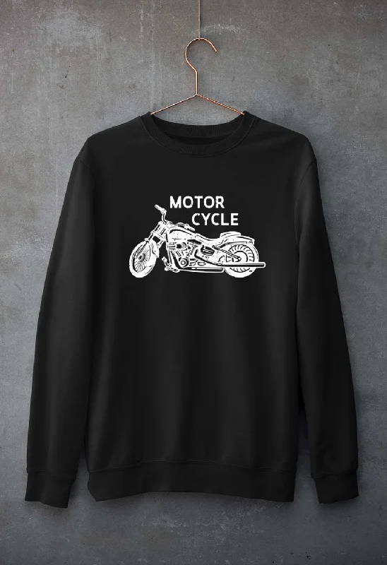 Motorcycle Unisex Sweatshirt for Men/Women Hoodie with Frayed Bohemian Relaxed