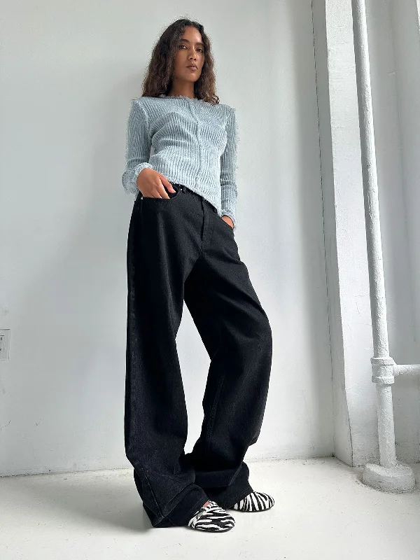 Elemental Frayed Detail Jumper | Dove Grey Cotton Fabric Linen Fabric Terry Fabric
