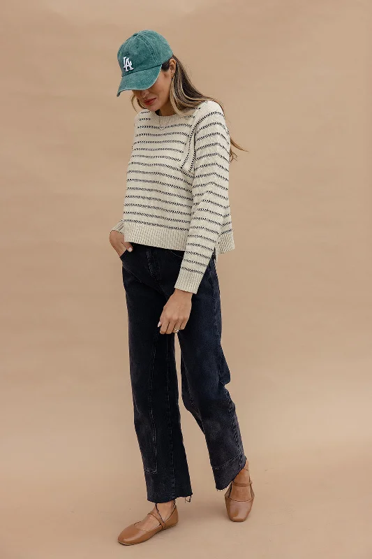 Lucy in the Sky Stripe Sweater Chenille Blend Fleece Blend Nylon Blend