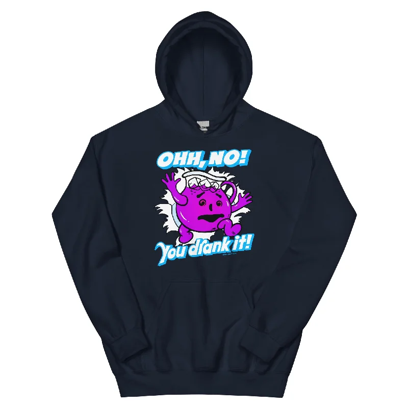 Oh No, You Drank It! Parody Pullover Hoodie Hoodie with Drawstring Waist Adjustable Fitted