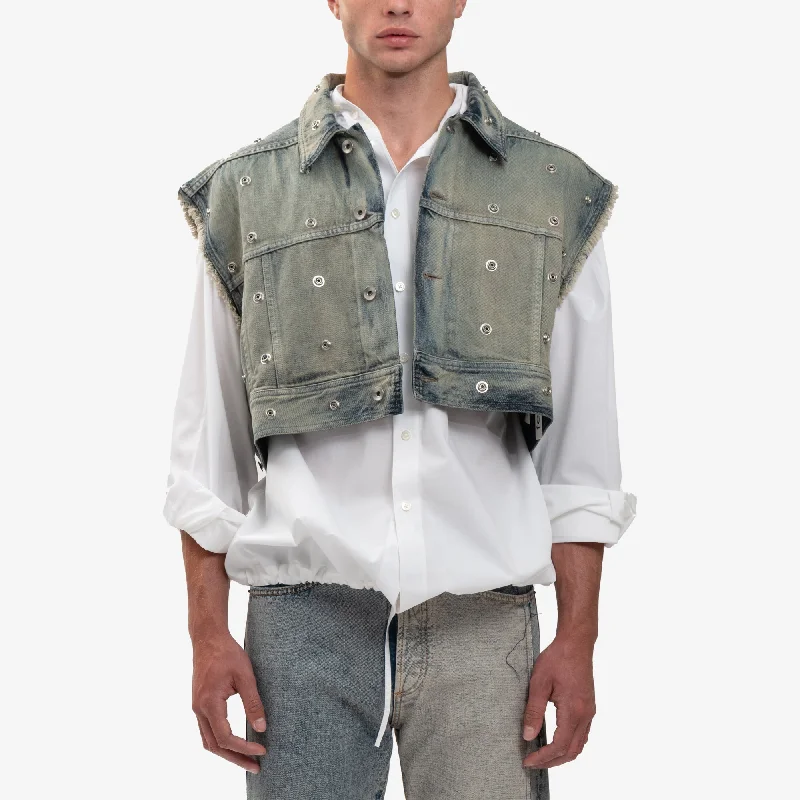 Cropped Sleeveless Jumbo Worker Jacket Belted Jacket Elasticated Jacket Padded Jacket Cropped Sleeveless Jumbo Worker Jacket Belted Jacket Elasticated Jacket Padded Jacket