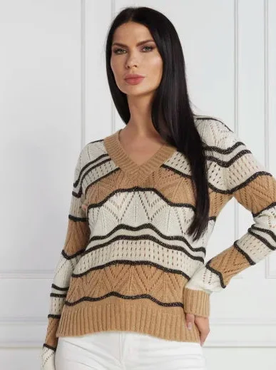 Judy Sweater Notch Collar Peter Pan Collar Cowl Neck