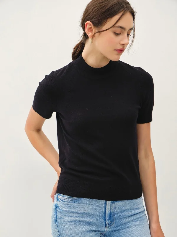 Kelly Mock Neck Sweater High Neck Crew Neck V-Neck