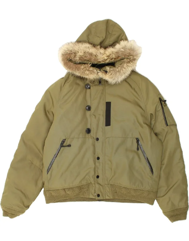 POLO RALPH LAUREN Mens Hooded Padded Jacket UK 40 Large Khaki Nylon Striped Jacket Polka Dot Jacket Floral Jacket POLO RALPH LAUREN Mens Hooded Padded Jacket UK 40 Large Khaki Nylon Striped Jacket Polka Dot Jacket Floral Jacket