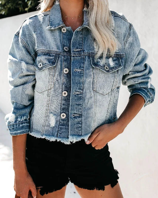 Women Casual Long Sleeve Cropped Slim Single-Breasted Denim Jacket Quilted Jacket Puffer Jacket Insulated Jacket Women Casual Long Sleeve Cropped Slim Single-Breasted Denim Jacket Quilted Jacket Puffer Jacket Insulated Jacket