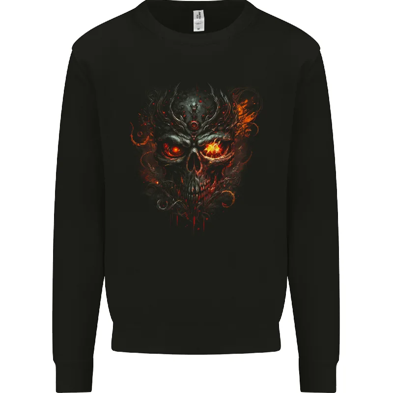 An Evil Fire Skull From the Future Mens Sweatshirt JumperHoodie Jacket Zipper Layering An Evil Fire Skull From the Future Mens Sweatshirt JumperHoodie Jacket Zipper Layering