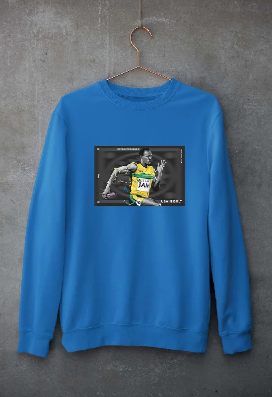 Usain Bolt Unisex Sweatshirt for Men/WomenHoodie with Hem Lace Feminine Delicate