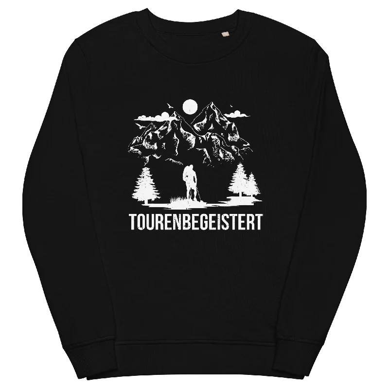 Tourenbegeisterung - Unisex Premium Organic Sweatshirt Hoodie with Mock Neck Collared Structured