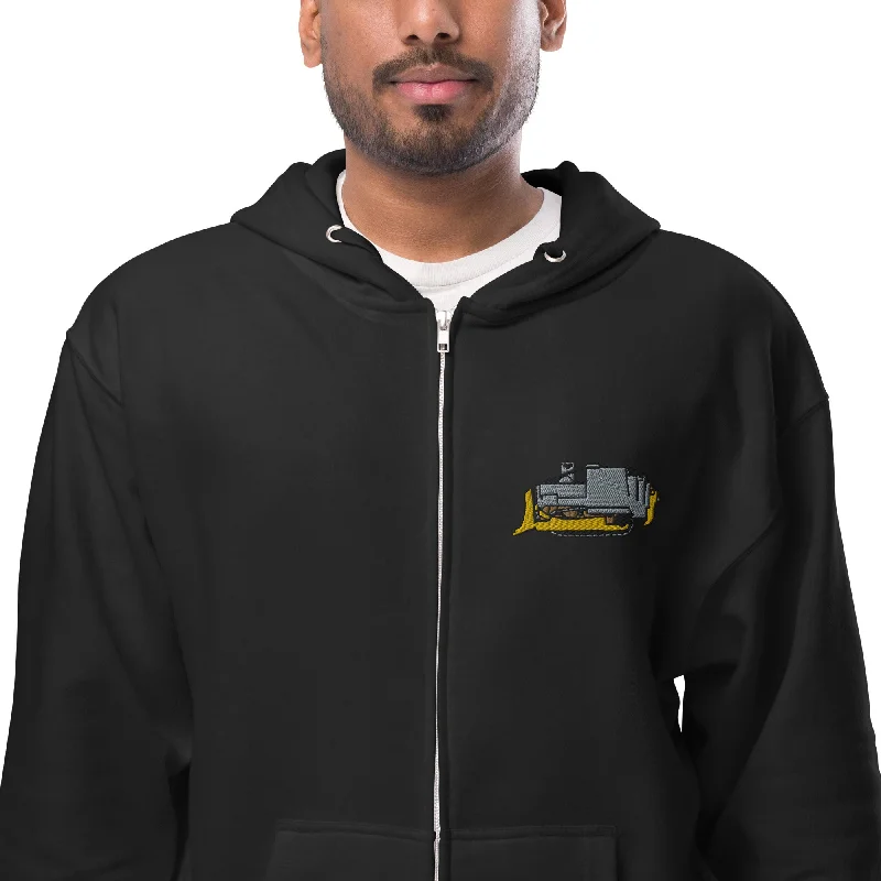 Killdozer Embroidered Fleece Zip hoodie Hoodie with Toggle Buttons Decorative Unique