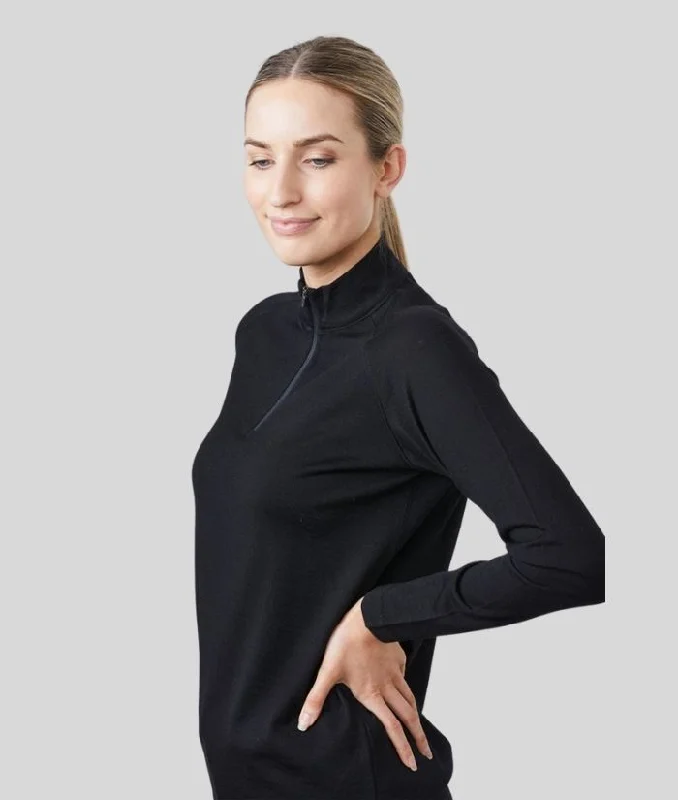 Womens Superfine Merino 1/2 Zip Sweater Boxy Sweater Fitted Sweater A-Line