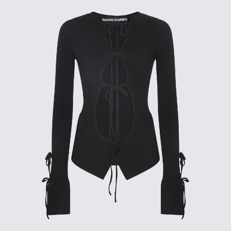 Andrea Adamo Sweaters Black Elegant Classic Vintage