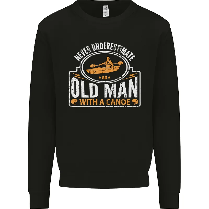 An Old Man With a Canoe Canoeing Funny Mens Sweatshirt JumperHoodie with Drawstring Waist Adjustable Fitted An Old Man With a Canoe Canoeing Funny Mens Sweatshirt JumperHoodie with Drawstring Waist Adjustable Fitted
