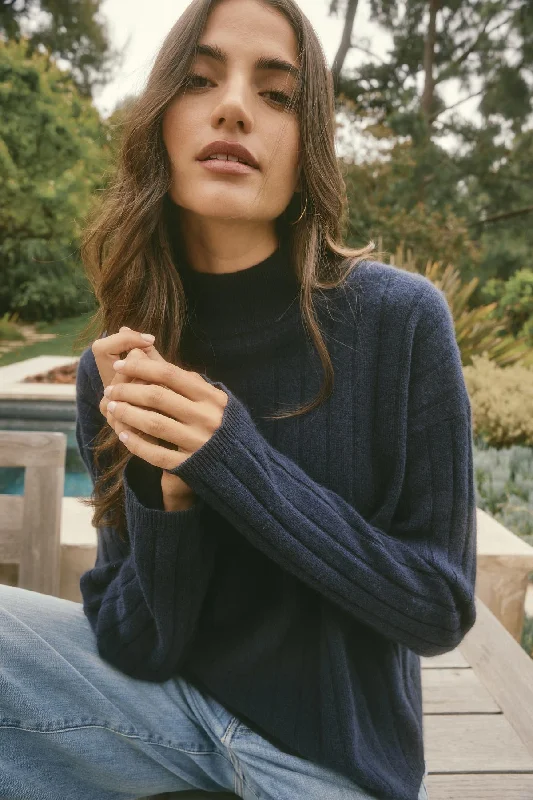 SIMONE CASHMERE MOCK NECK SWEATER Layered Multi-layer Single Layer