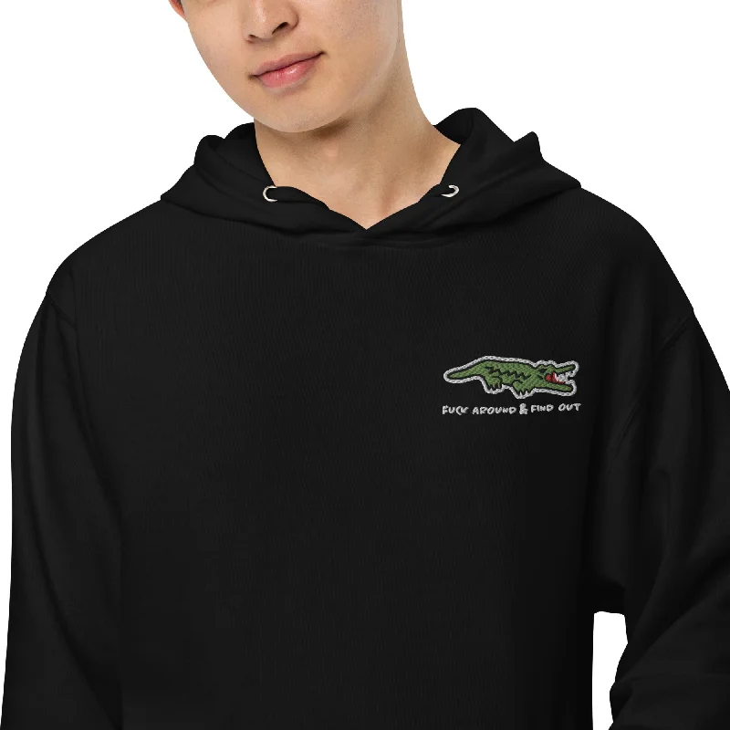 F Around and Find Out Alligator Midweight Hoodie Hoodie with Emblem Brand Identity