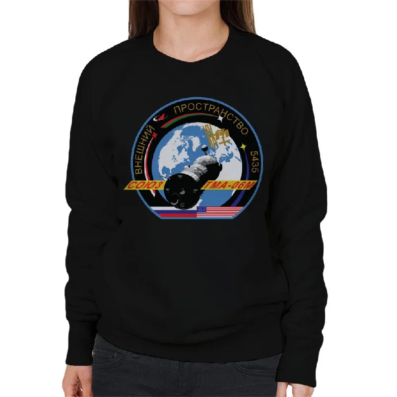 Roscosmos TMA 06M Soyuz Spacecraft Mission Patch Women's Sweatshirt Hoodie with Lace Feminine Delicate