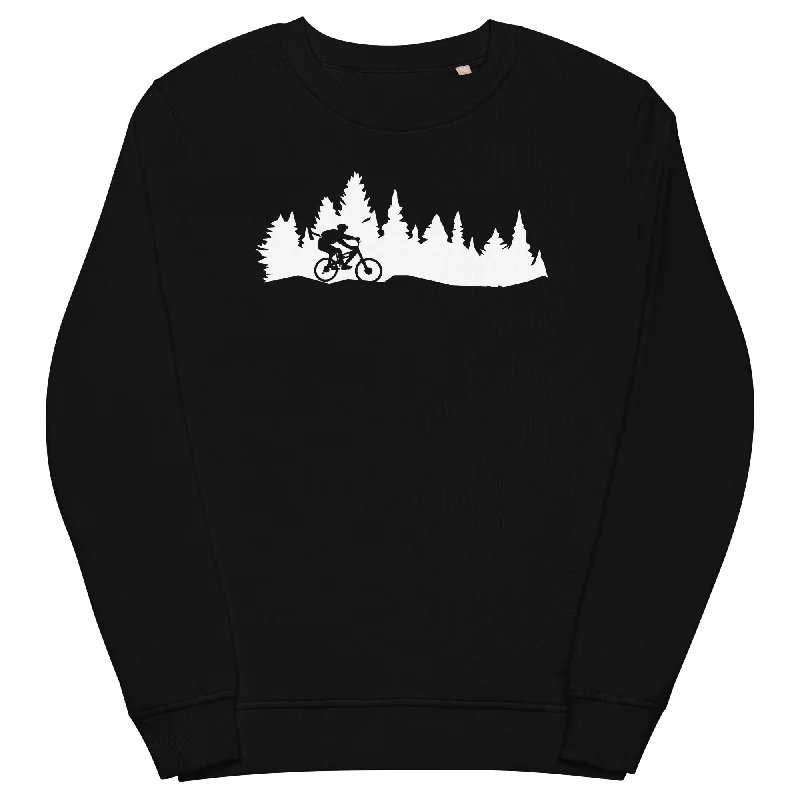 Bäume - Mountainbiking - (M) - Unisex Premium Organic Sweatshirt Oversized Hoodie Comfort Casual