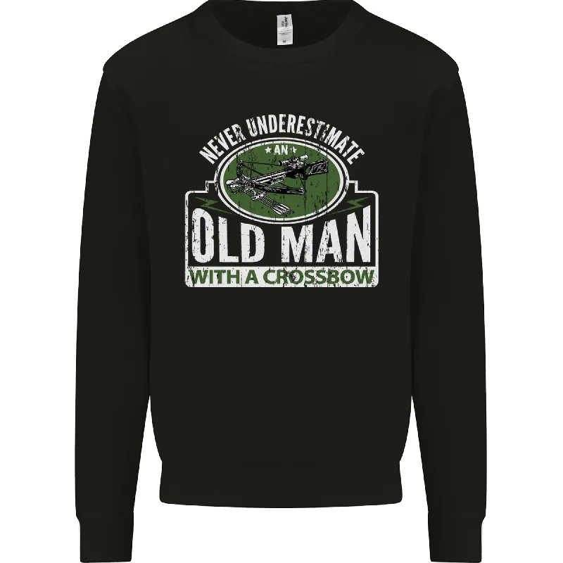 An Old Man With a Crossbow Funny Mens Sweatshirt JumperHoodie with Hem Fringe Bohemian Relaxed An Old Man With a Crossbow Funny Mens Sweatshirt JumperHoodie with Hem Fringe Bohemian Relaxed
