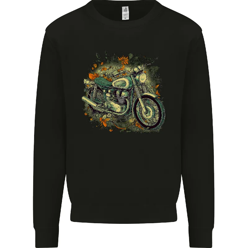 An Old Motorbike Retro Biker Motorcycle Mens Sweatshirt JumperHoodie with Contrast Stitching Detailed Premium An Old Motorbike Retro Biker Motorcycle Mens Sweatshirt JumperHoodie with Contrast Stitching Detailed Premium