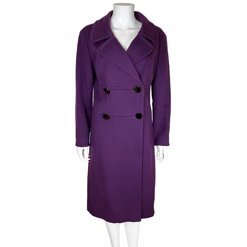 Vintage 1960s Purple Wool Coat Jackie O Era Size M Raincoat Turtleneck Coat Wrap Coat Vintage 1960s Purple Wool Coat Jackie O Era Size M Raincoat Turtleneck Coat Wrap Coat