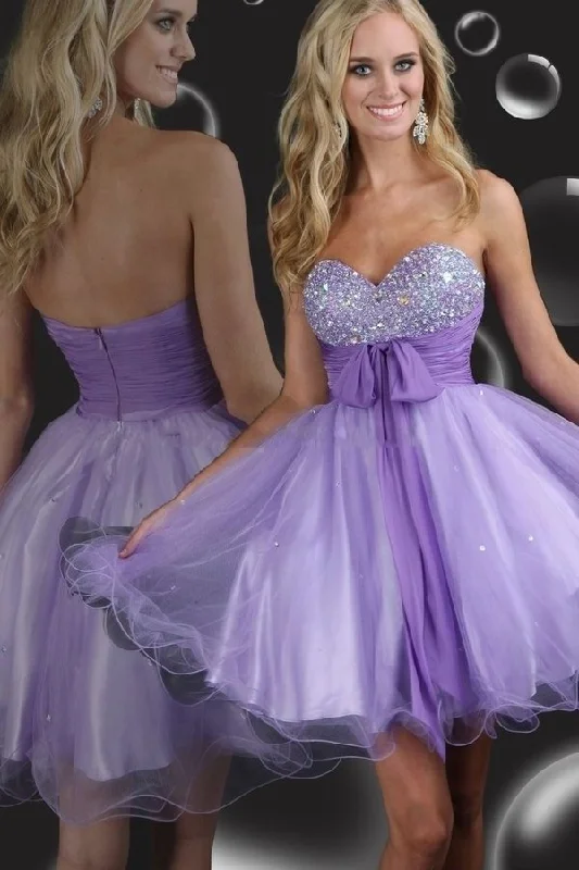 Collection Sweetheart A Line Short/Mini Organza Prom Dresses PELFQL53