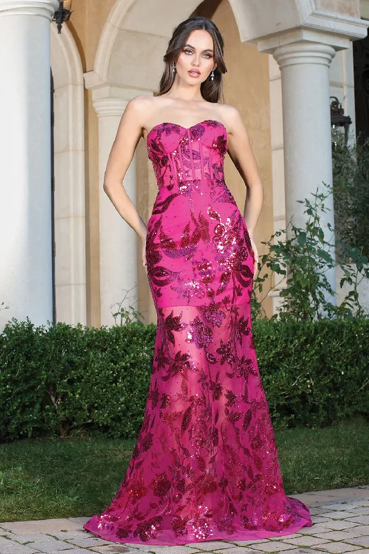 Adora 3203 Prom Long Mermaid Sequin Print Formal Dress