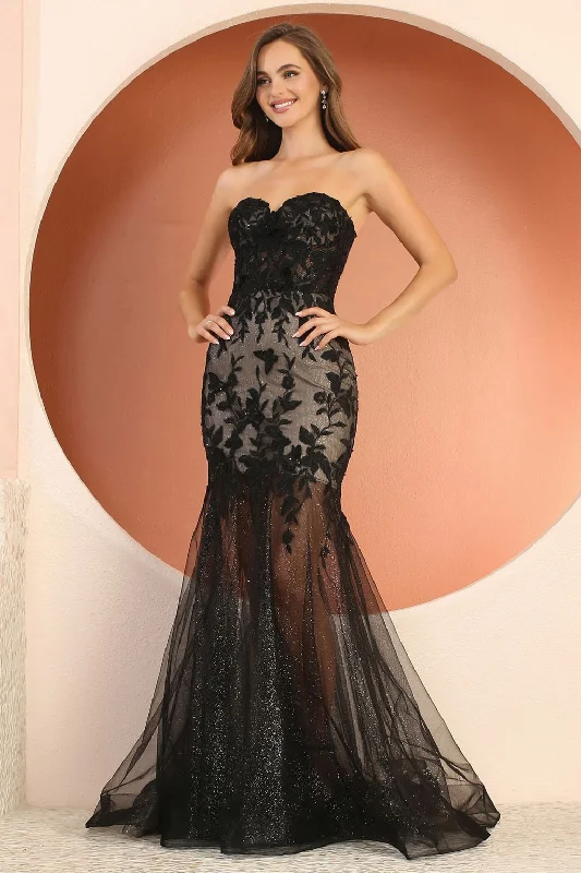 Adora 3164 Long Glitter Formal Mermaid Prom Dress