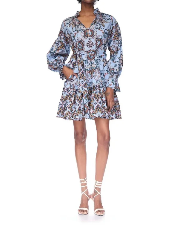 Poppy Dress in Blue Vintage Paisley | Blue Vintage Paisley