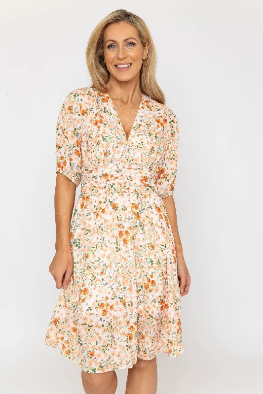 Orange Alina Knee Length Dress
