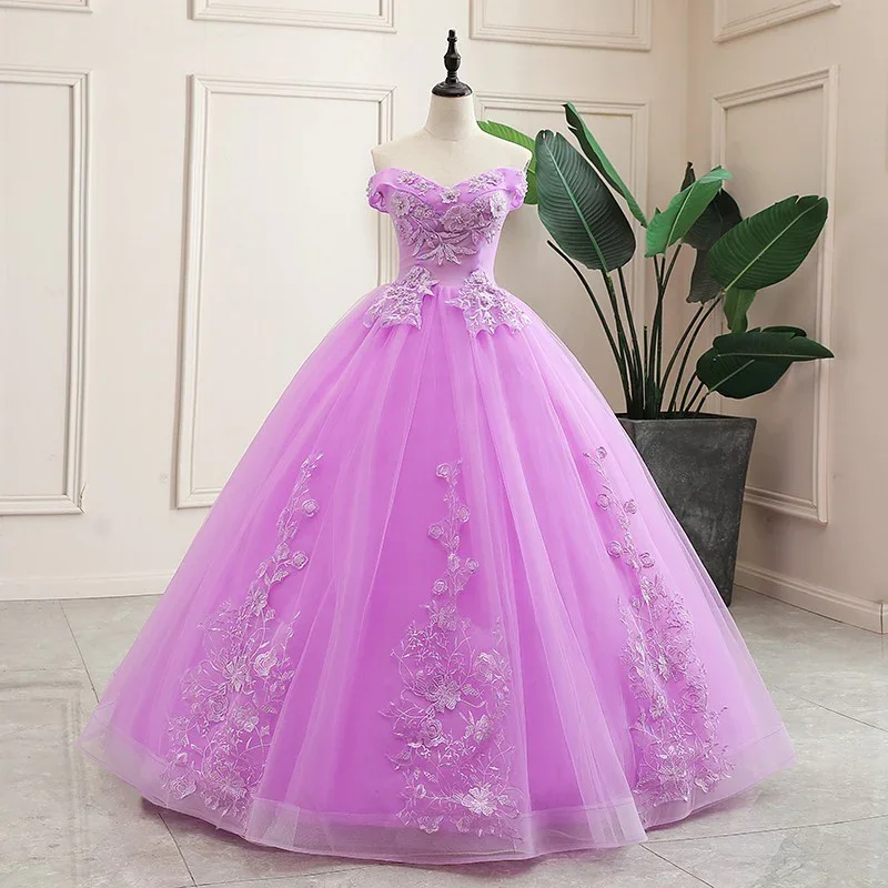 Purple Quinceanera Dress Classic Princess Ball Gown Y299