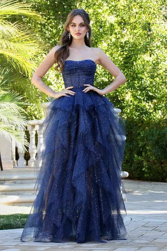 Adora 3210 Prom Glitter Long Formal Corset Dress