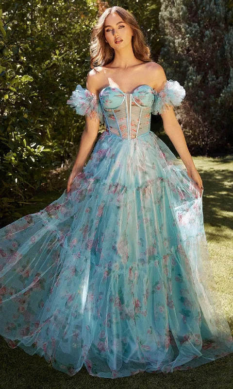 Andrea and Leo A1285 - Floral Print Sweetheart Evening Dress Tunics Sophisticated sleek Andrea and Leo A1285 - Floral Print Sweetheart Evening Dress Tunics Sophisticated sleek