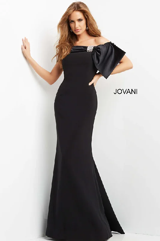Jovani 07014 Off the Shoulder Long Evening Dress Tunics Plaid country