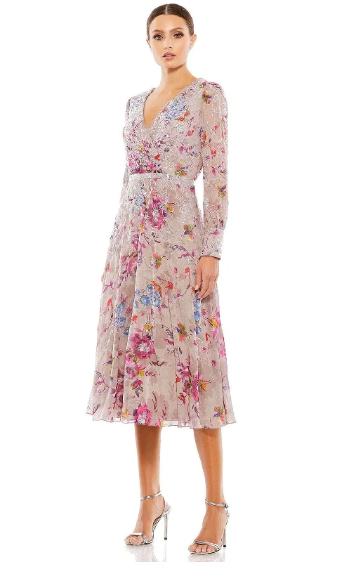 Mac Duggal 9147 - Surplice V-Neck Floral Print Evening Dress Tunics Occasion special Mac Duggal 9147 - Surplice V-Neck Floral Print Evening Dress Tunics Occasion special