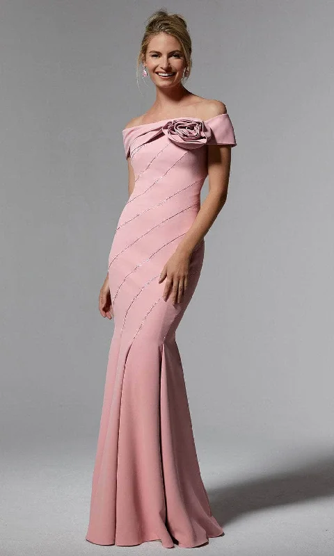 MGNY By Mori Lee 72918SC - Off Shoulder Linear Beaded Evening Dress Tunics Leisure comfortable MGNY By Mori Lee 72918SC - Off Shoulder Linear Beaded Evening Dress Tunics Leisure comfortable