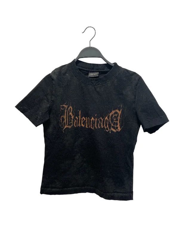 BALENCIAGA/T-Shirt/XL/Cotton/BLK/Heavy Metal Wool Fabric Cashmere Fabric Tweed Fabric BALENCIAGA/T-Shirt/XL/Cotton/BLK/Heavy Metal Wool Fabric Cashmere Fabric Tweed Fabric