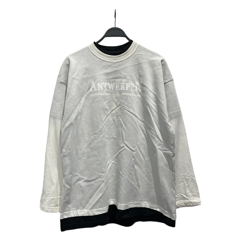 VETEMENTS/LS T-Shirt/S/Cotton/WHT/Antwerpen Long Sleeve Seamless Knitted Crochet