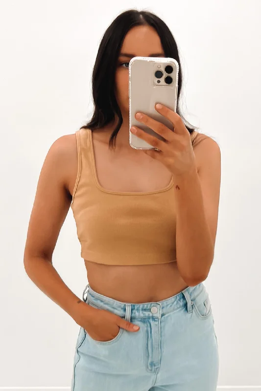 A 90s Tank Tan soft tank top