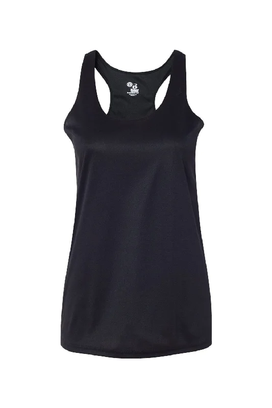 Badger Womens B-Core Moisture Wicking Racerback Tank Top - Black sexy tank top