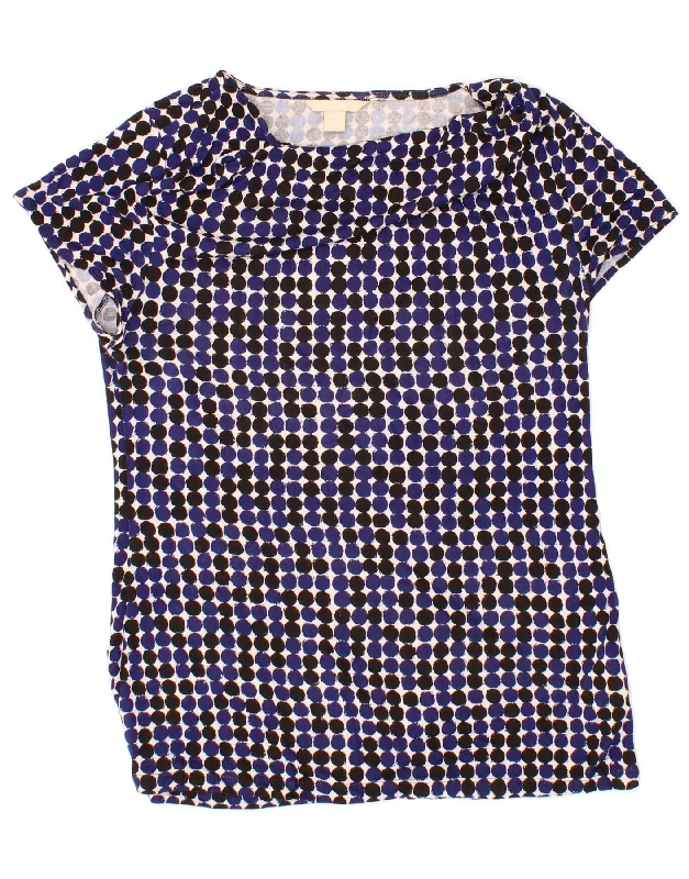 BANANA REPUBLIC Womens T-Shirt Top UK 16 Large Blue Polka Dot Viscose Polka Dot Checkered Tartan BANANA REPUBLIC Womens T-Shirt Top UK 16 Large Blue Polka Dot Viscose Polka Dot Checkered Tartan