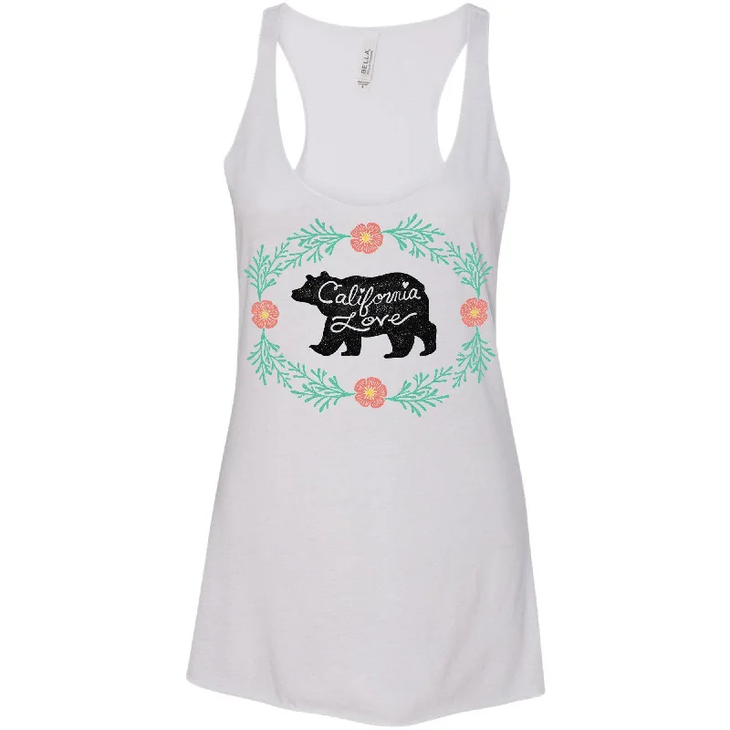 Bear California Love Racerback Tank black tank top